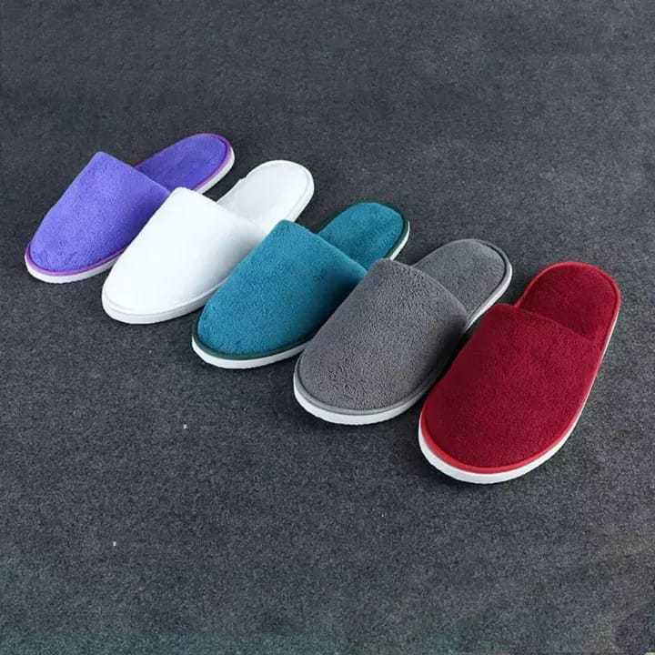 Multi-Color Soft Cotton Slippers – Unisex Indoor Spa & Home Slides